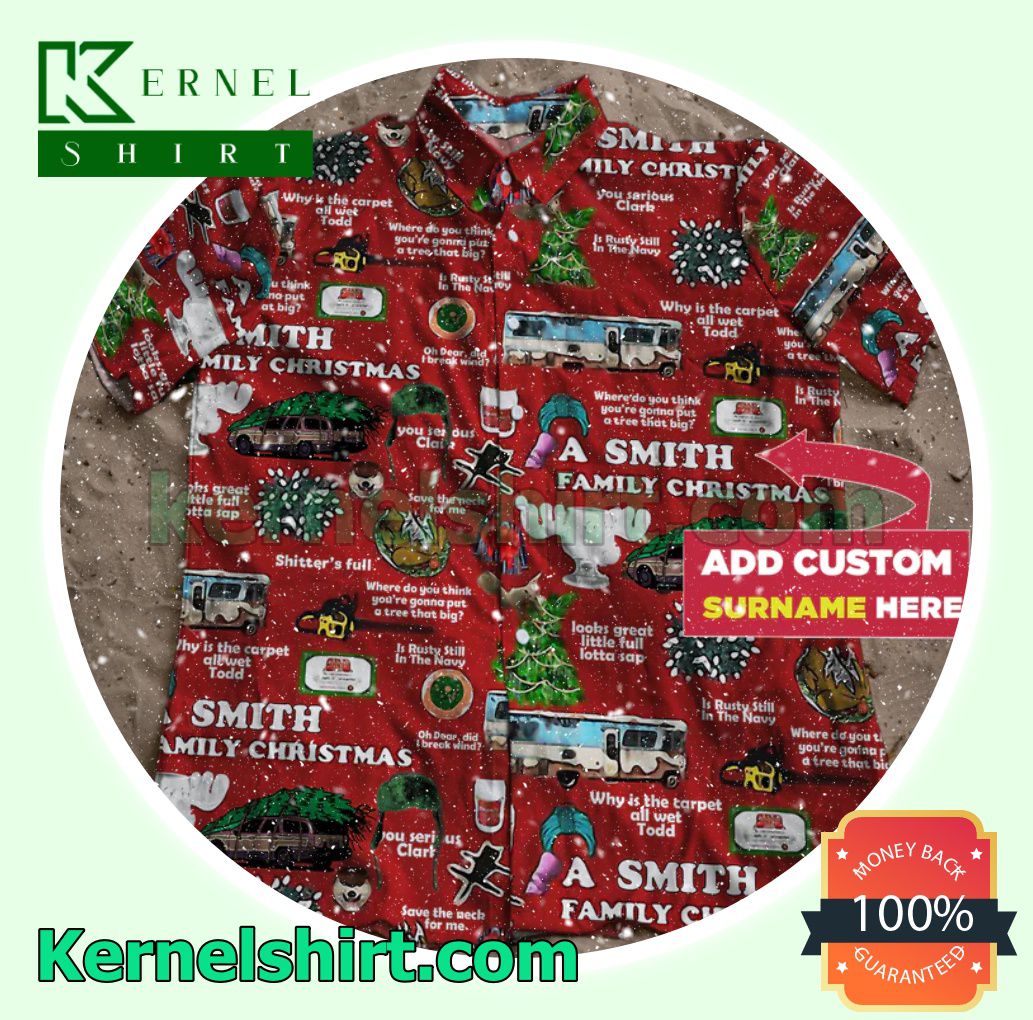 Red Santa Mele Kalikimaka Christmas Xmas Button-Down Shirts