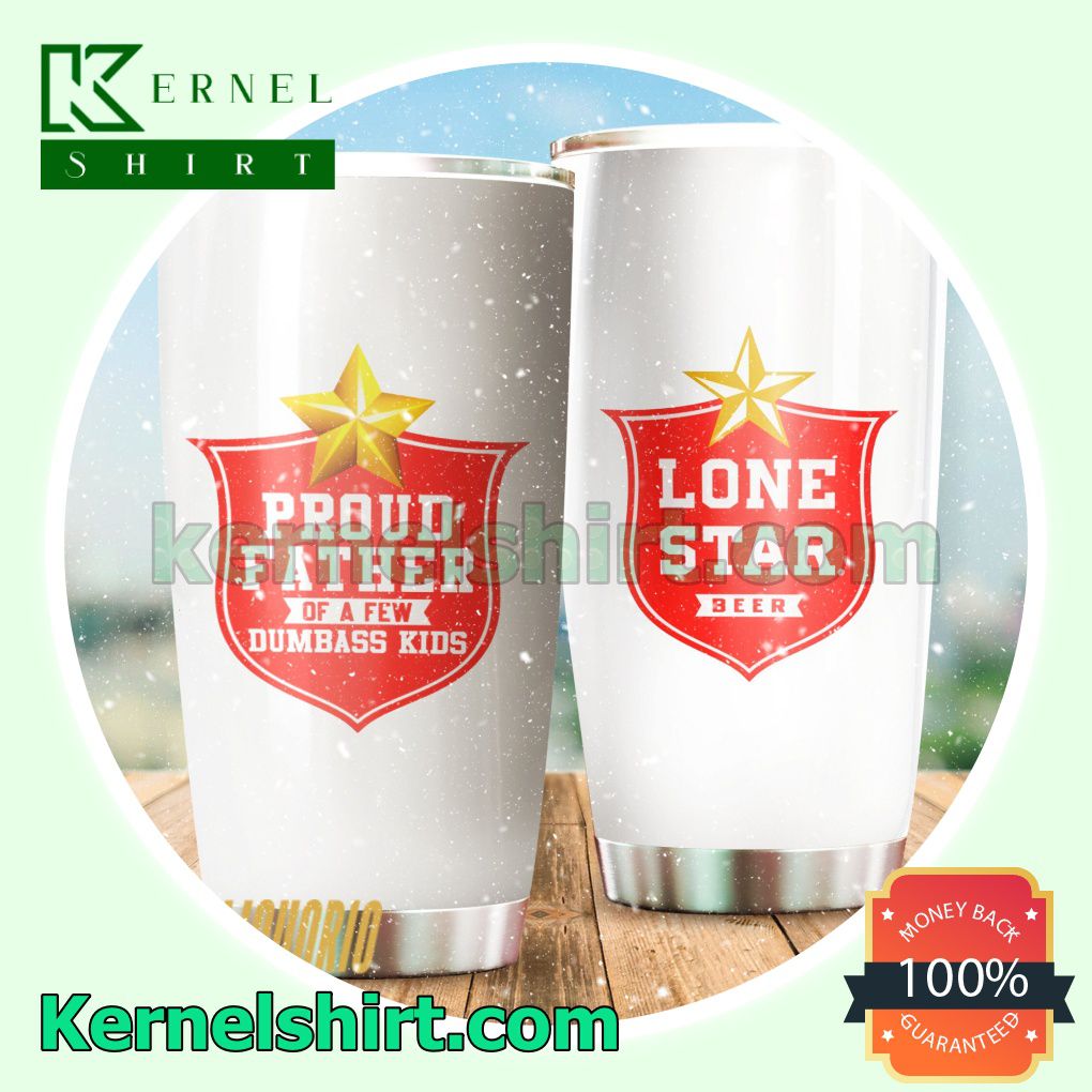 Red White Lone Star Beer Sublimation Tumbler