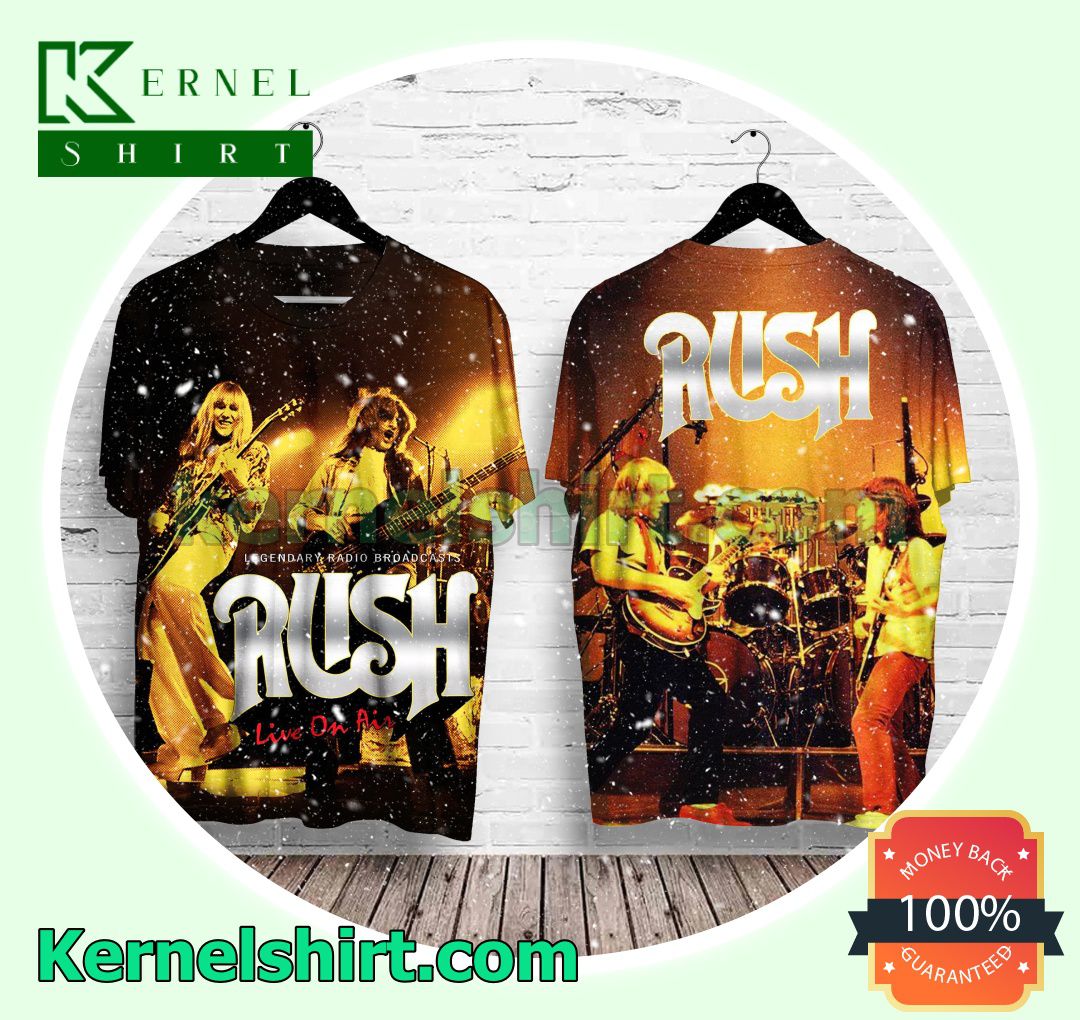 Rush Live On Air The Legendary Radio Broadcast Crewneck T-shirt