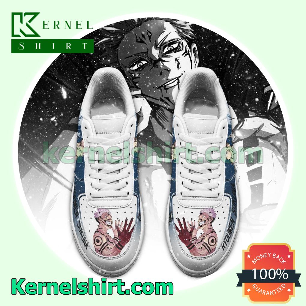 Ryoumen Sukuna Jujutsu Kaisen Anime Mens Womens Air Force 1 Shoes a