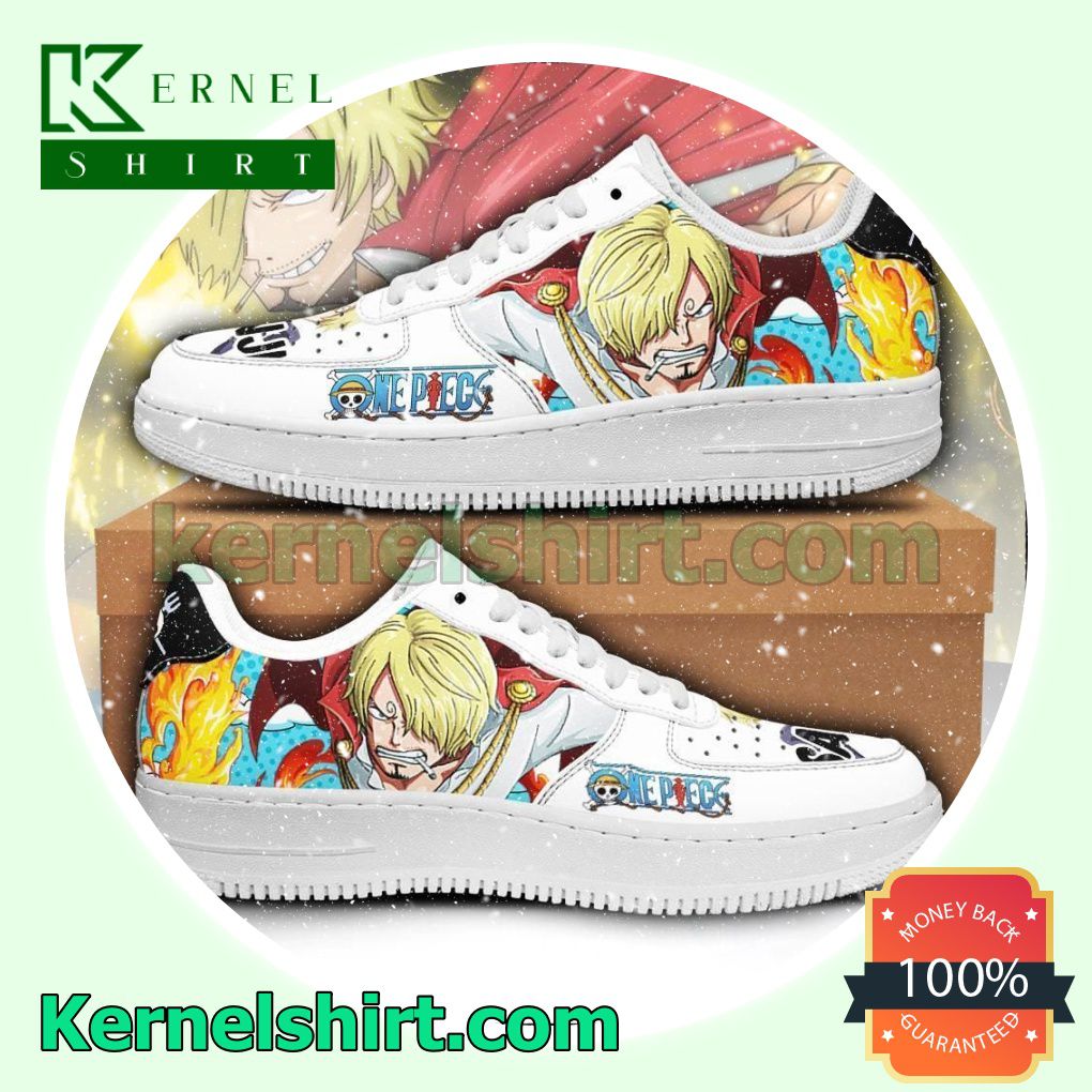 Sanji One Piece Anime Mens Womens Air Force 1 Shoes