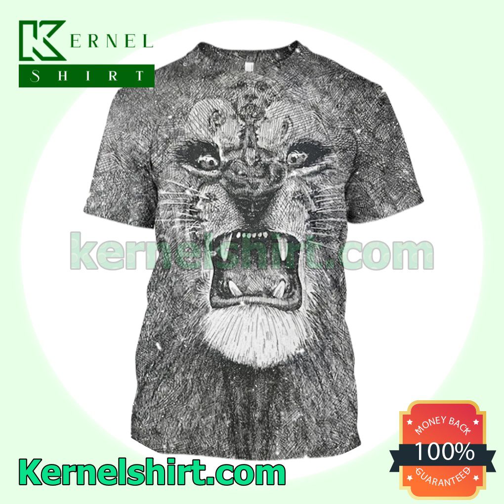Santana Lion Full Print Crewneck T-shirt