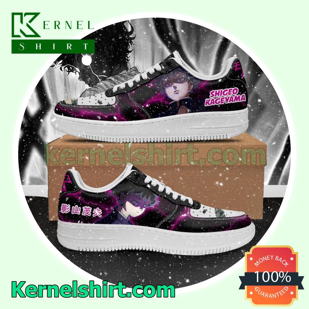 Shigeo Kageyama Mob Pyscho 100 Anime Mens Womens Air Force 1 Shoes