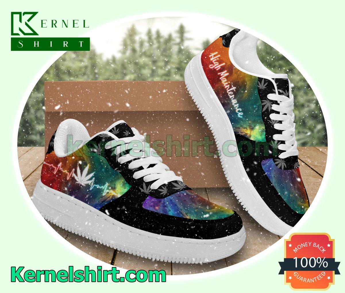 Smoking Heartbeat Cannabis Weed Nike Womens Air Force 1 Shoes