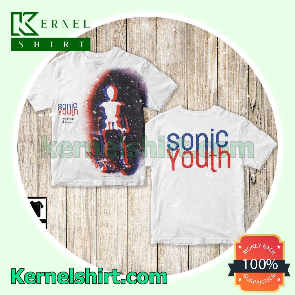Sonic Youth Nyc Ghosts And Flowers Album Cover Crewneck T-shirt