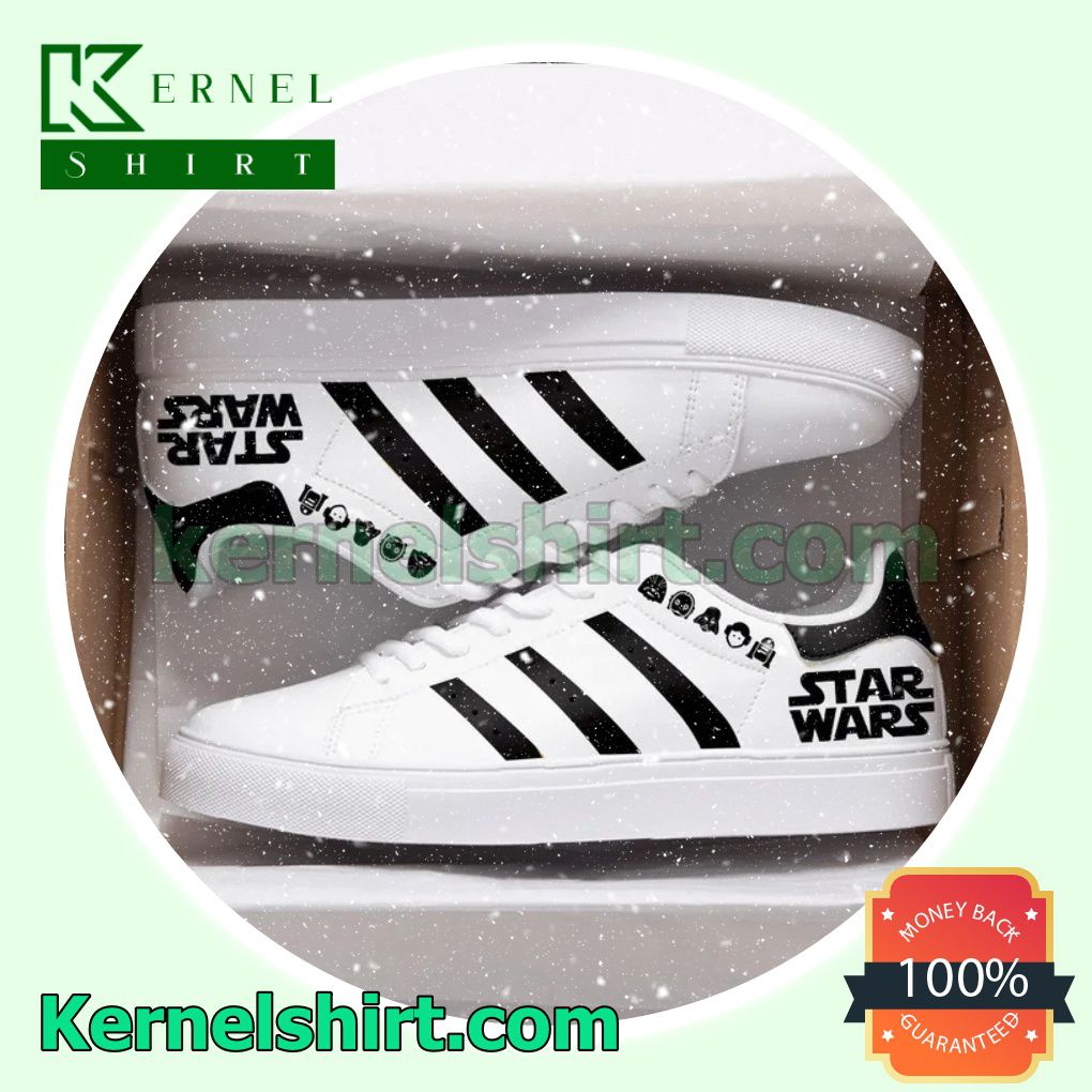 Star Wars Black And White Low Top Shoes