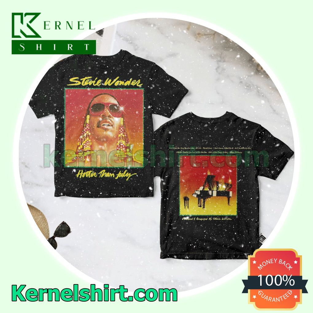 Stevie Wonder Hotter Than July Album Crewneck T-shirt