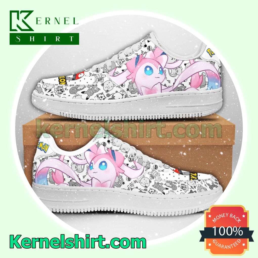 Sylveon Pokemon Mens Womens Air Force 1 Shoes