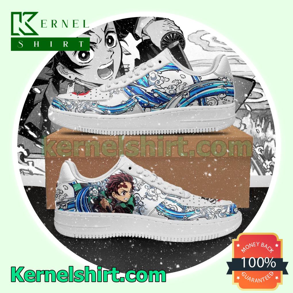 Tanjiro Water Breathing Demon Slayer Anime Mens Womens Air Force 1 Shoes