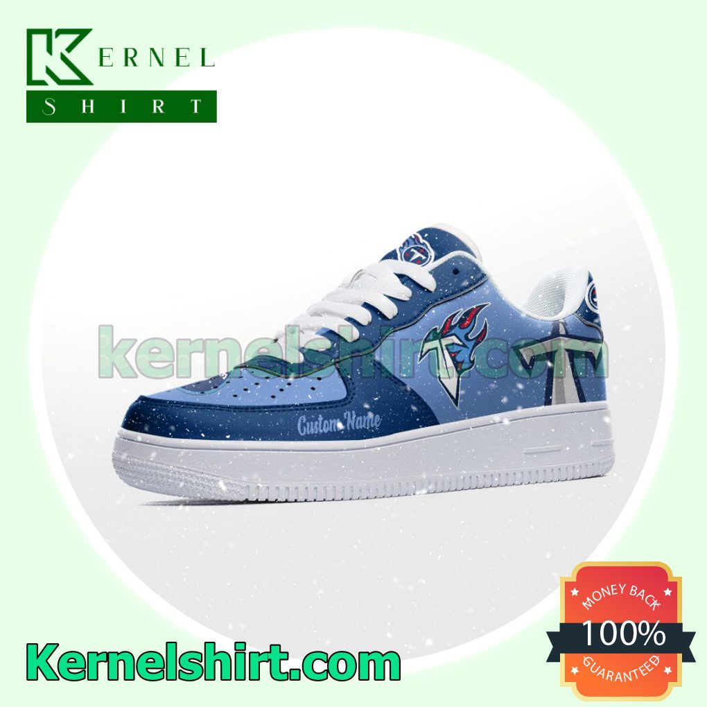Tennessee Titans Mascot Logo NFL Football Custom Nike Air Force 1 Low Top Shoes a