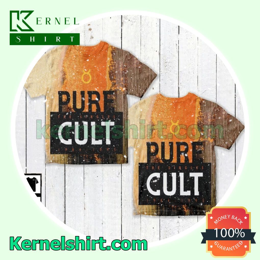 The Cult Pure Cult The Singles 1984 -1995 Album Cover Crewneck T-shirt
