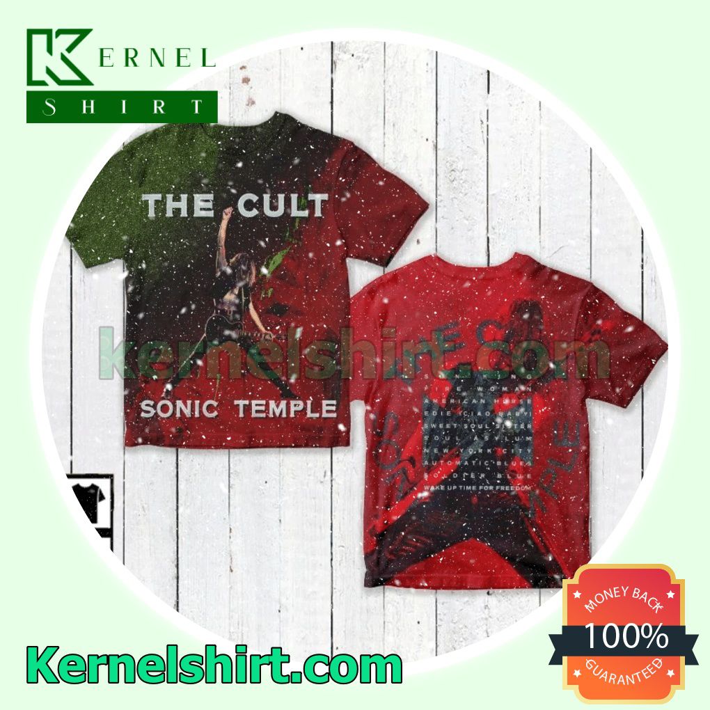 The Cult Sonic Temple Album Cover Crewneck T-shirt