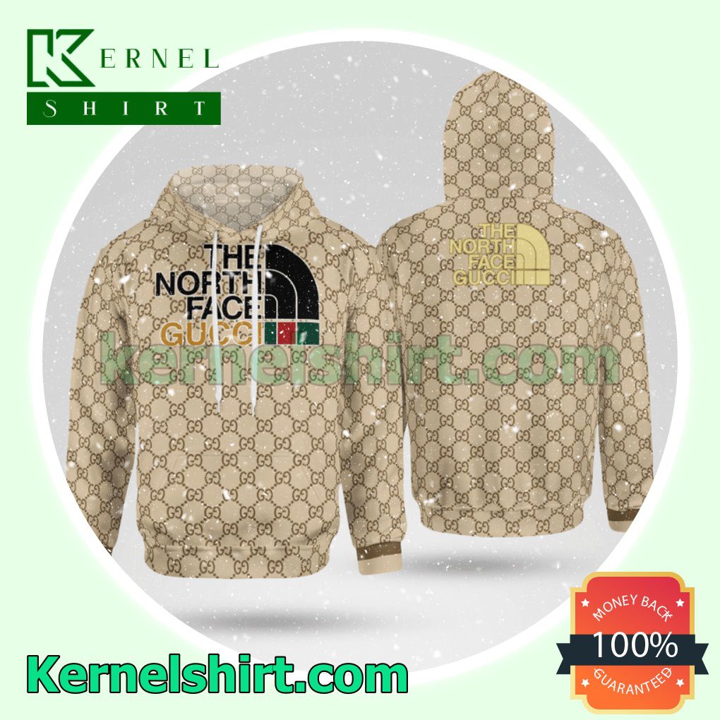The North Face Gucci Beige Mens Hoodie