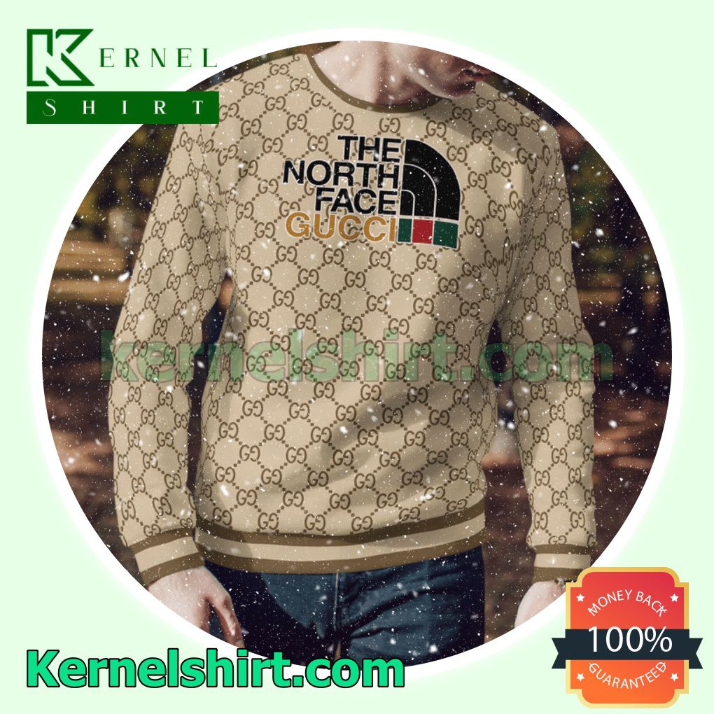 The North Face Gucci Knitted Ugly Sweater Christmas a