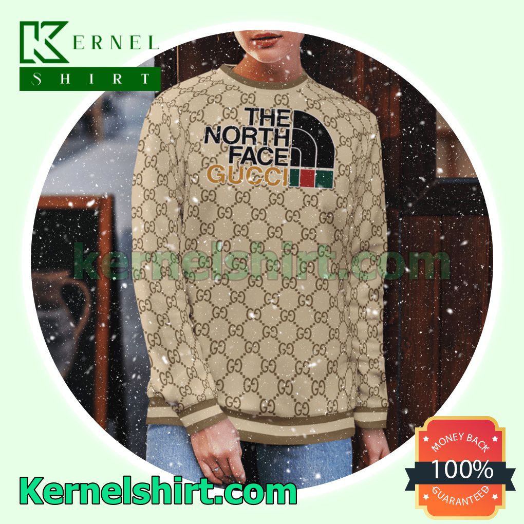 The North Face Gucci Knitted Ugly Sweater Christmas b