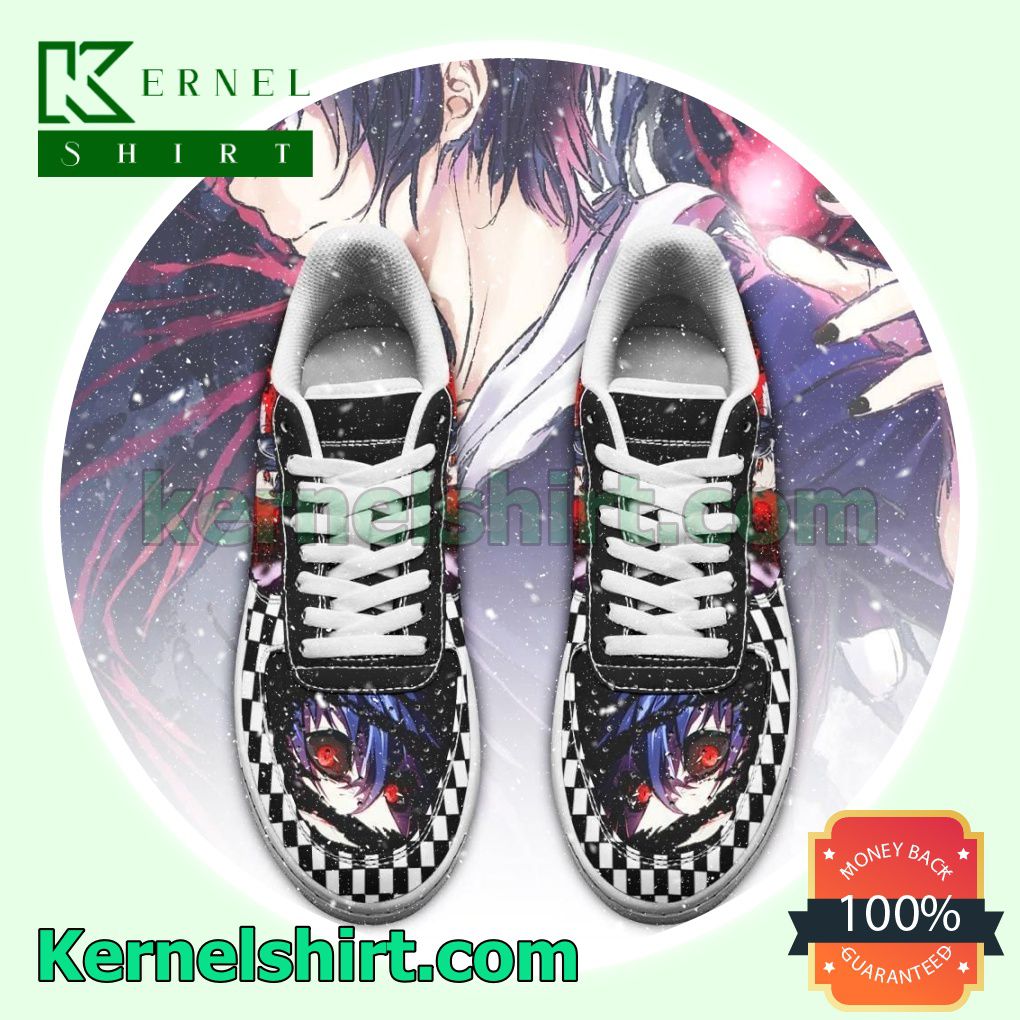 Tokyo Ghoul Ayato Checkerboard Anime Mens Womens Air Force 1 Shoes a