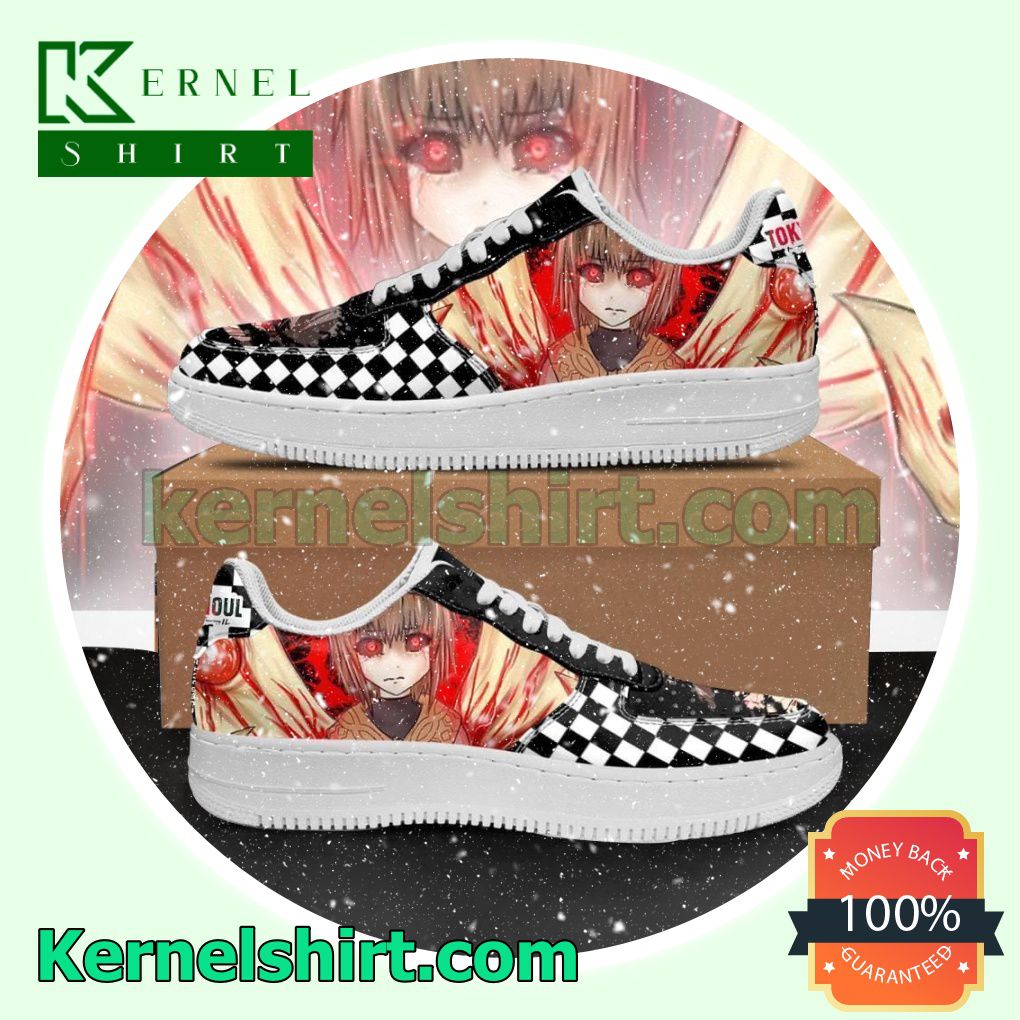 Tokyo Ghoul Hinami Checkerboard Anime Mens Womens Air Force 1 Shoes