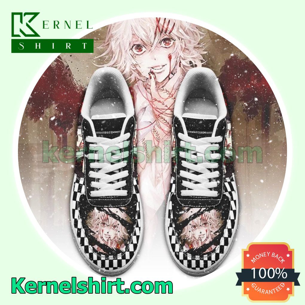 Tokyo Ghoul Juuzou Checkerboard Anime Mens Womens Air Force 1 Shoes a