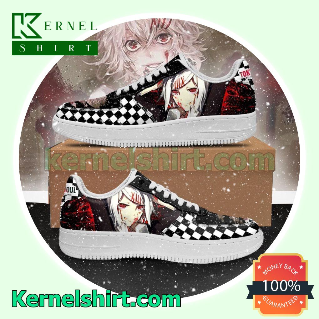 Tokyo Ghoul Juuzou Checkerboard Anime Mens Womens Air Force 1 Shoes
