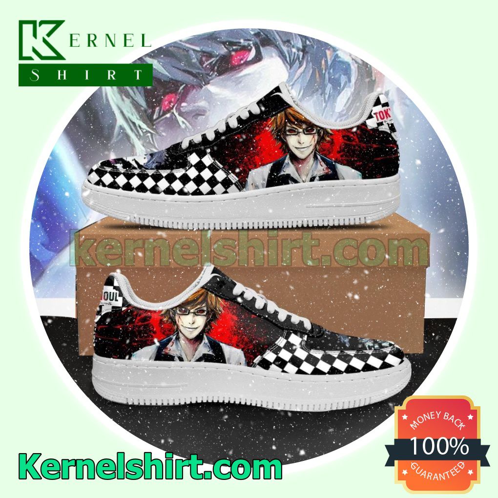 Tokyo Ghoul Nishiki Checkerboard Anime Mens Womens Air Force 1 Shoes