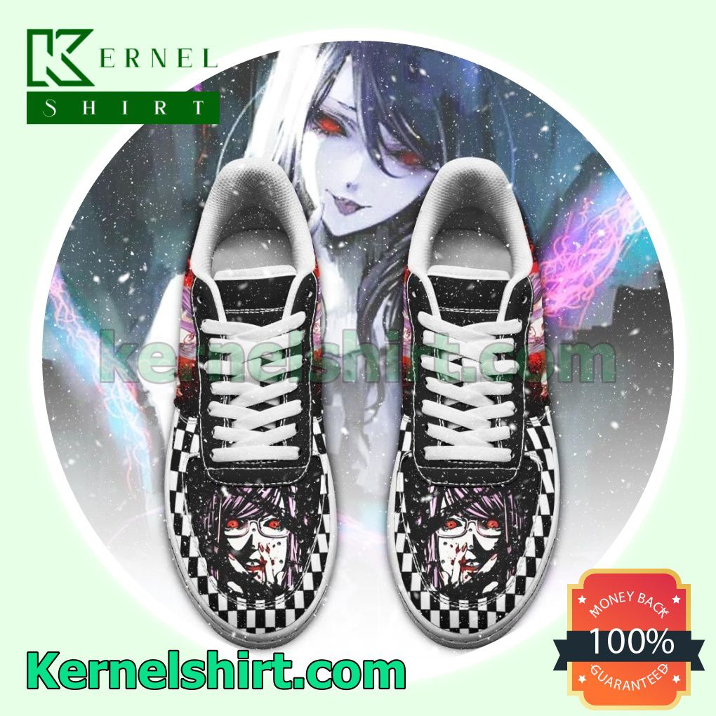 Tokyo Ghoul Rize Checkerboard Anime Mens Womens Air Force 1 Shoes a