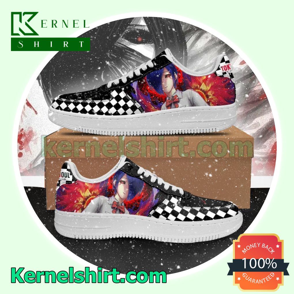 Tokyo Ghoul Touka Checkerboard Anime Mens Womens Air Force 1 Shoes