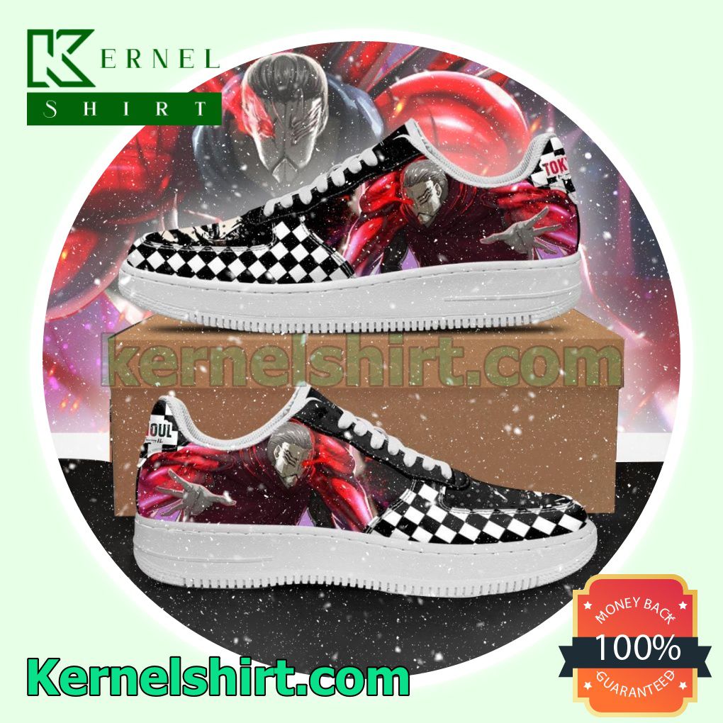 Tokyo Ghoul Yoshimura Checkerboard Anime Mens Womens Air Force 1 Shoes