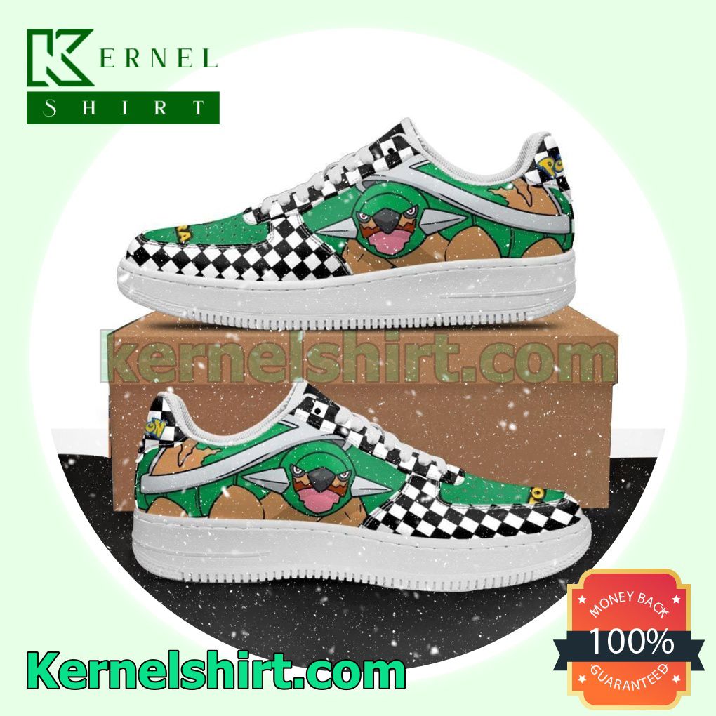 Torterra Checkerboard Pokemon Mens Womens Air Force 1 Shoes