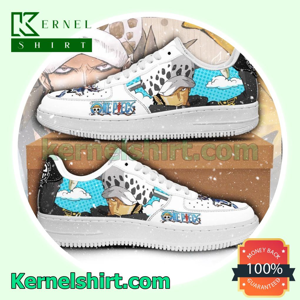 Trafalgar D. Water Law One Piece Anime Mens Womens Air Force 1 Shoes