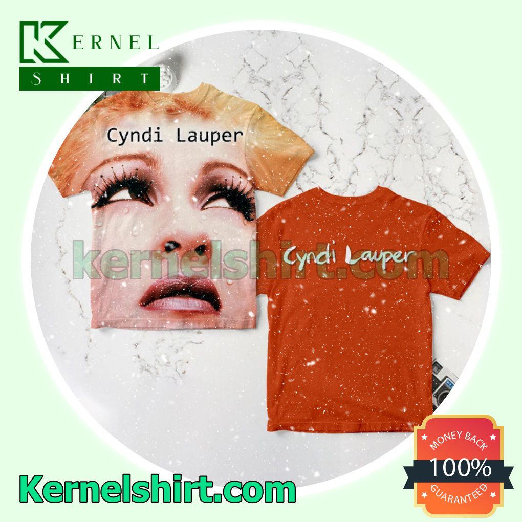 True Colors The Best Of Cyndi Lauper Album Cover Crewneck Tee