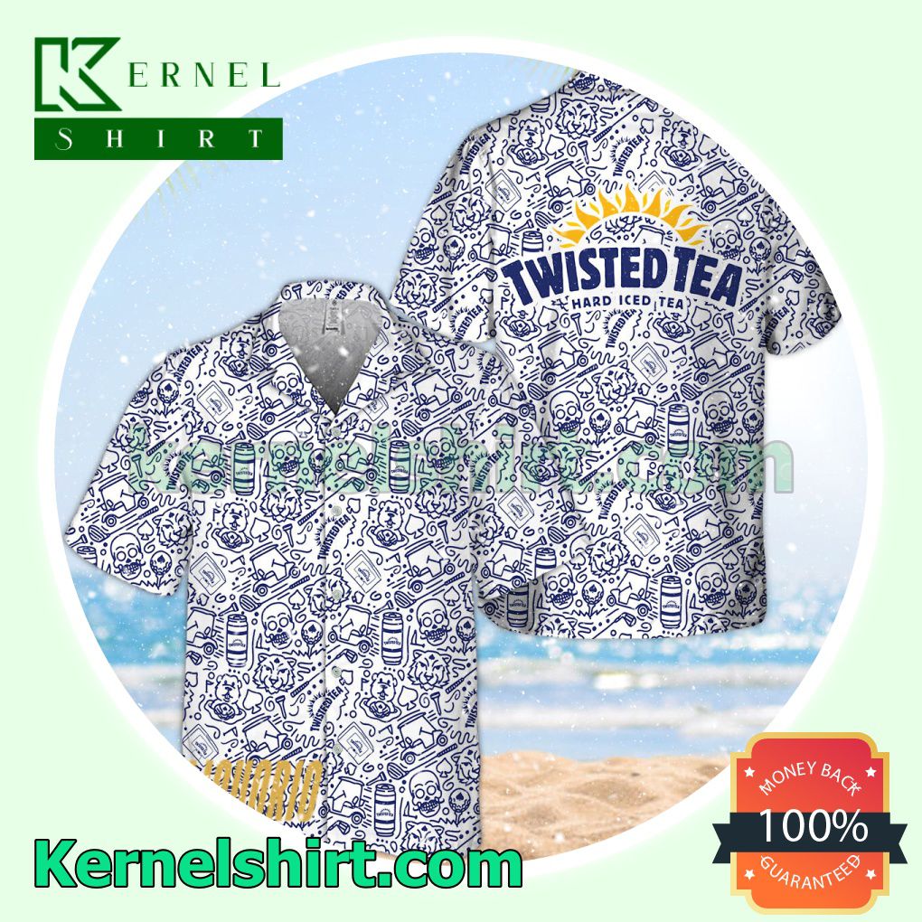 Twisted Tea Doodle Art Mens Casual Shirt