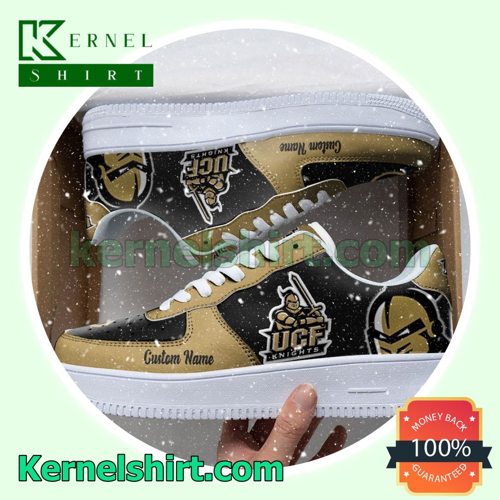 UCF Knights Mascot Logo NCAA Custom Nike Air Force 1 Low Top Shoes