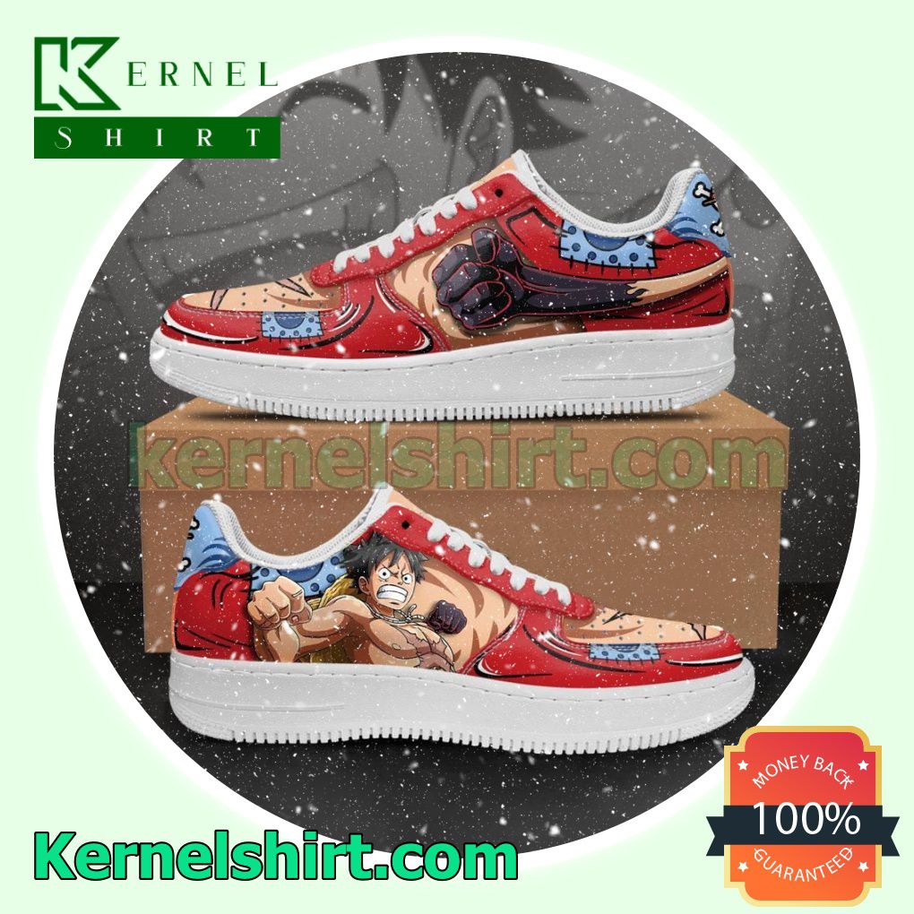 Wano Arc Luffy One Piece Anime Mens Womens Air Force 1 Shoes