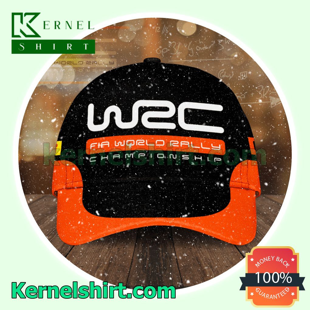 Wrc Fia World Rally Championship Orange And Black Trucker Caps