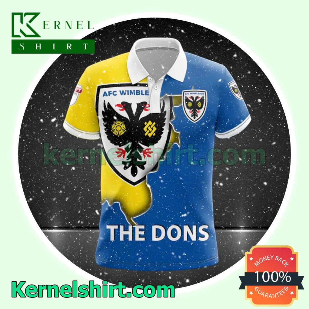 AFC Wimbledon The Dons All Over Print Pullover Hoodie Zipper c
