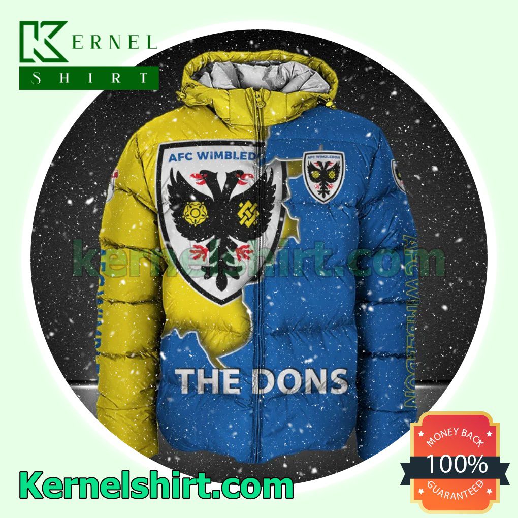 AFC Wimbledon The Dons All Over Print Pullover Hoodie Zipper y