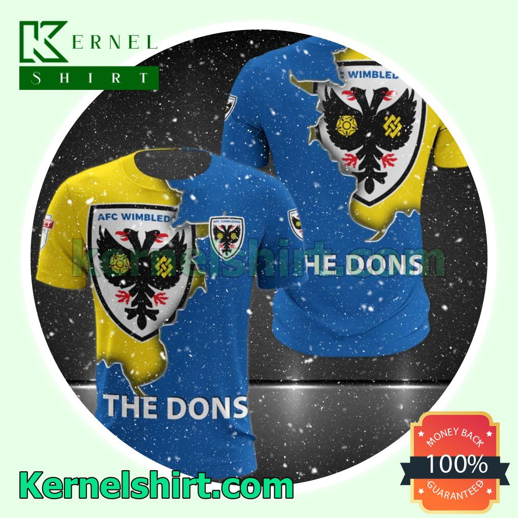 AFC Wimbledon The Dons All Over Print Pullover Hoodie Zipper