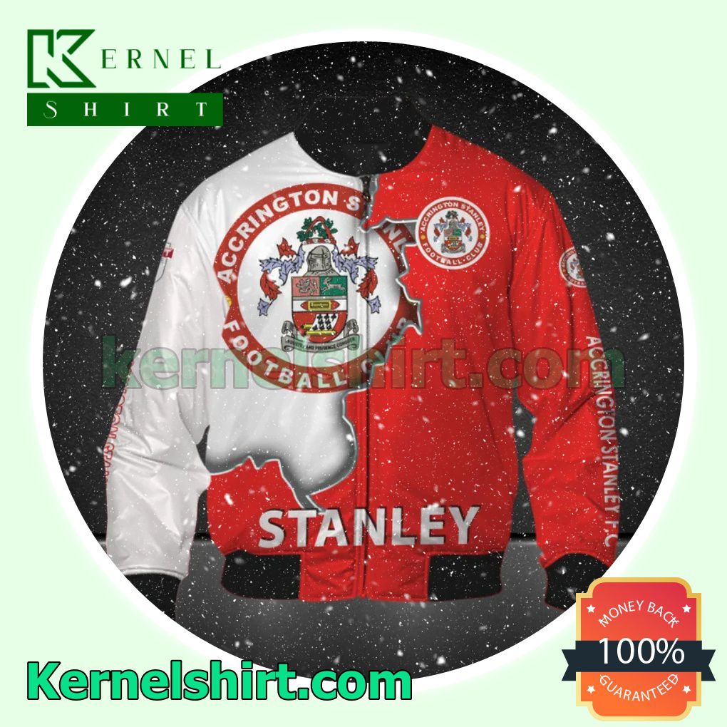 Accrington Stanley Football Club All Over Print Pullover Hoodie Zipper x