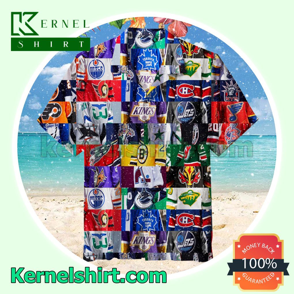 All Nhl Reverse Retro Jerseys Summer Beach Shirt