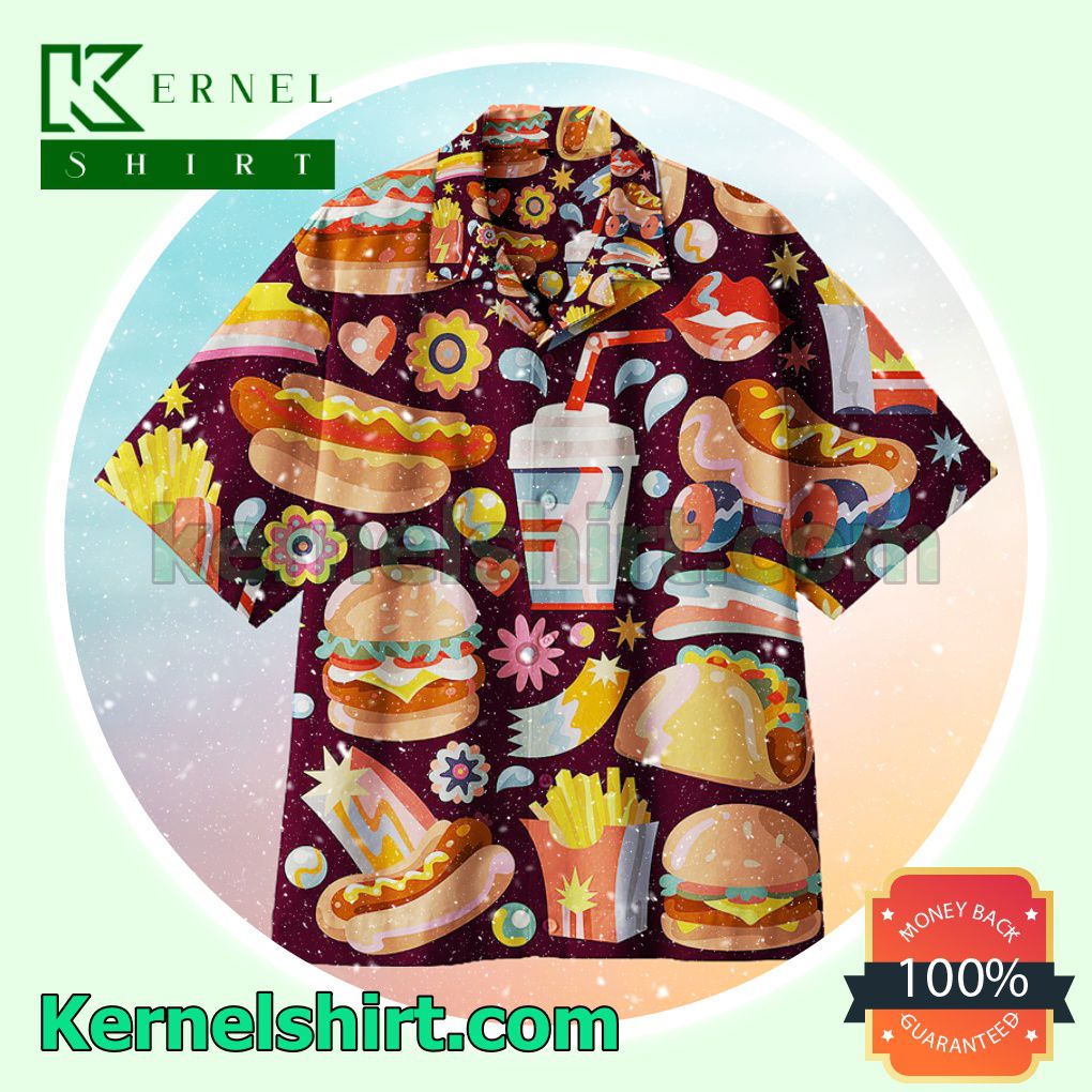 Beautiful Burgers, Tacos, Hot Dogs Summer Beach Shirt