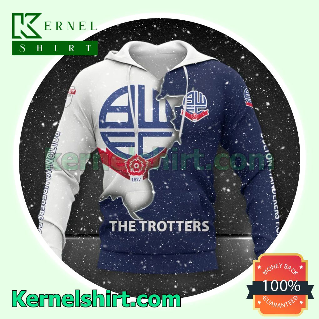 Handmade Bolton Wanderers FC The Trotters All Over Print Pullover Hoodie Zipper