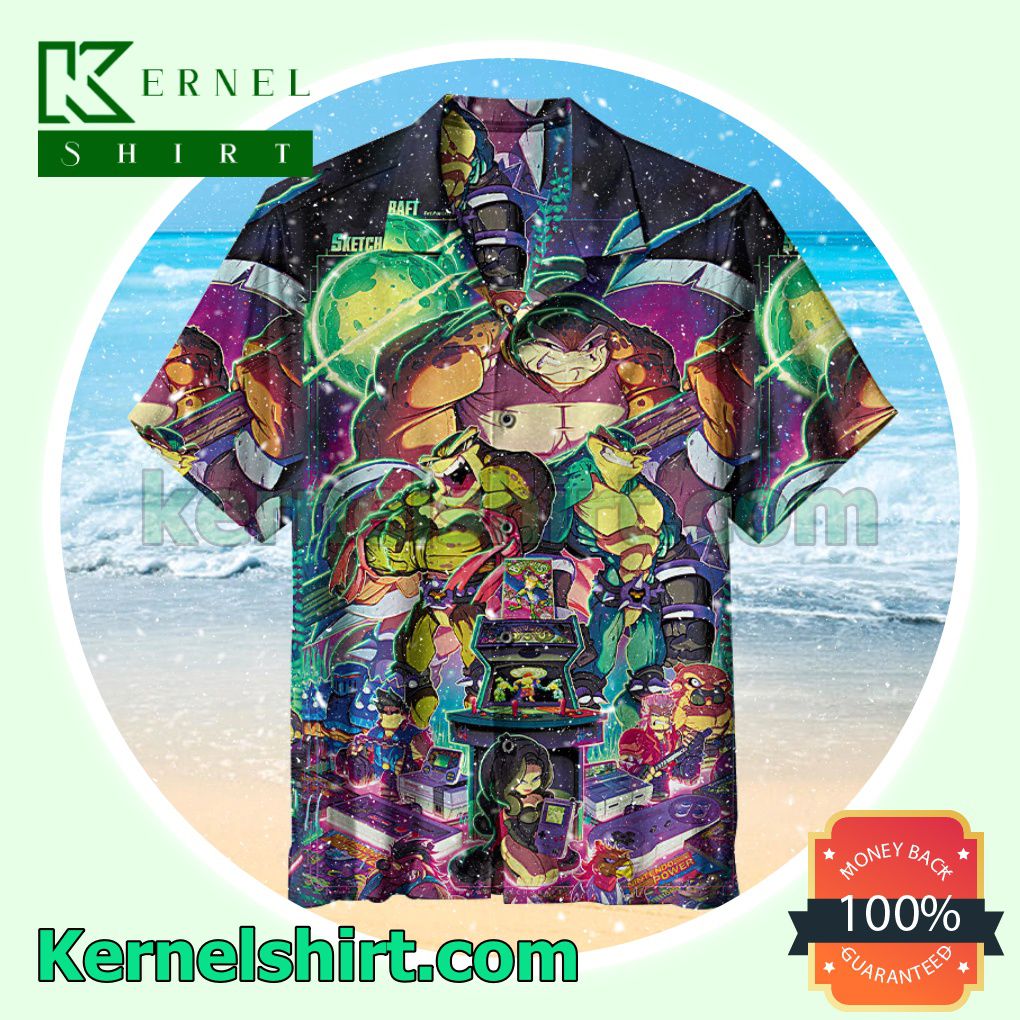 Bt Gaming Tribute Print Summer Beach Shirt