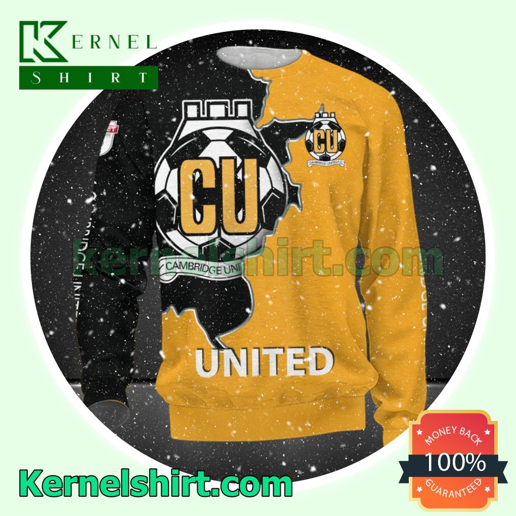Us Store Cambridge United FC All Over Print Pullover Hoodie Zipper