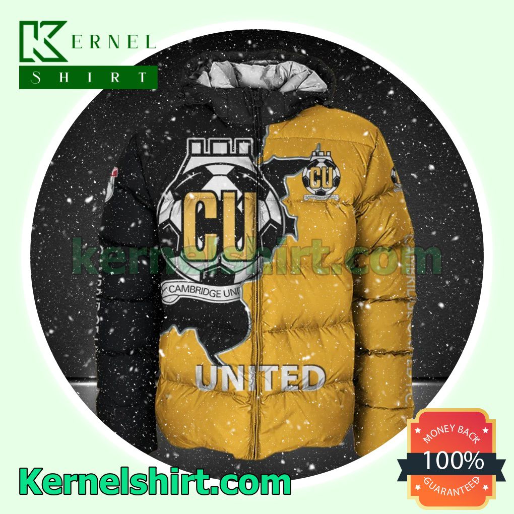 Cambridge United FC All Over Print Pullover Hoodie Zipper y