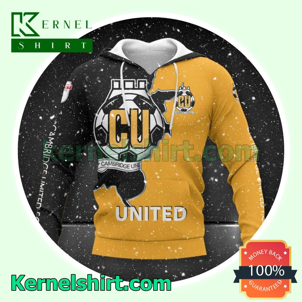 Order Cambridge United FC All Over Print Pullover Hoodie Zipper