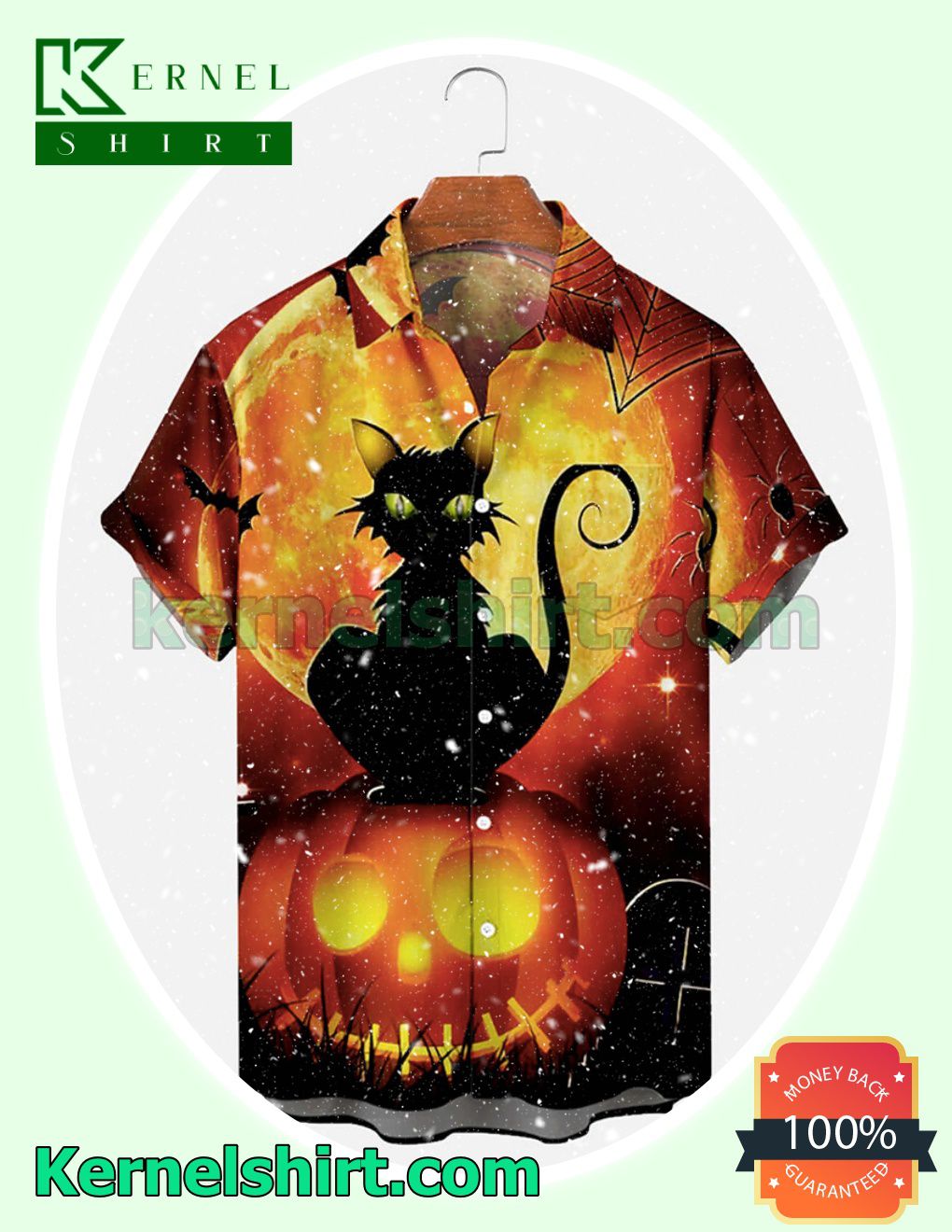 Cat And Pumpkin Halloween Night Halloween Costume Shirt