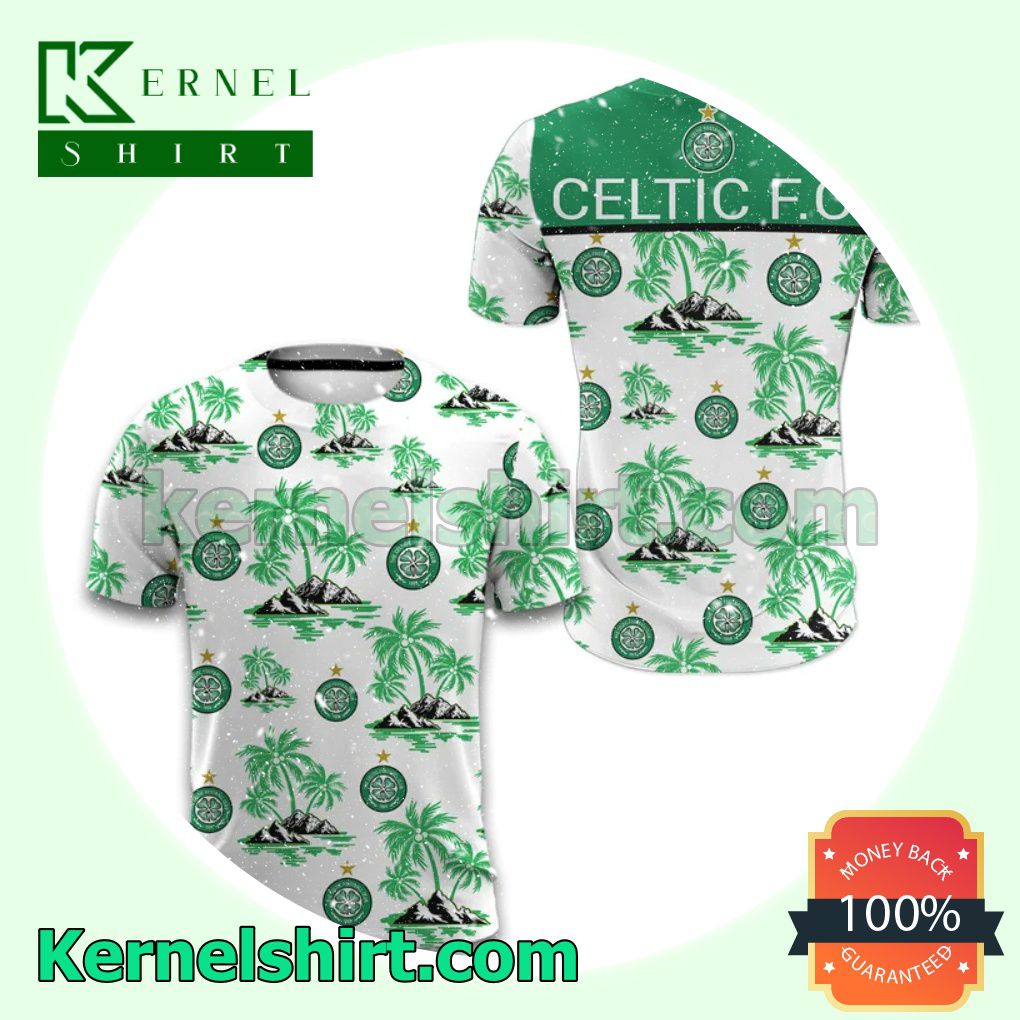 Order Celtic FC Coconut Tree All Over Print Pullover Hoodie Zipper