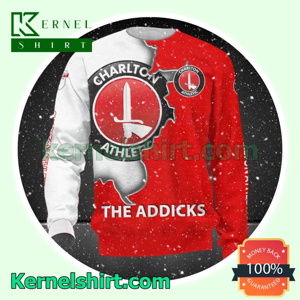 Where To Buy Charlton Athletic FC The Addicks All Over Print Pullover Hoodie Zipper
