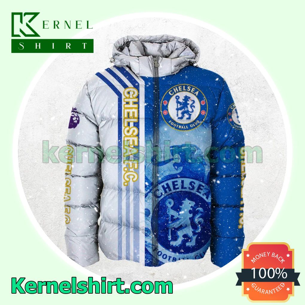 Chelsea Football Club All Over Print Pullover Hoodie Zipper z