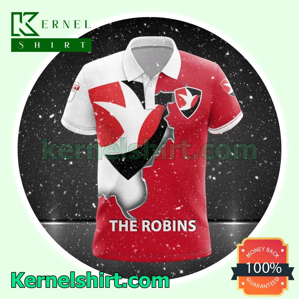 Vibrant Cheltenham Town F.c The Robins All Over Print Pullover Hoodie Zipper